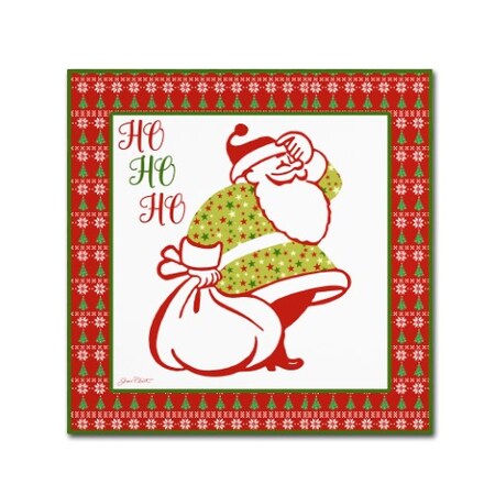 Trademark Fine Art Jean Plout 'Ugly Christmas Sweater Santa 3' Canvas Art, 18x18 ALI17468-C1818GG
